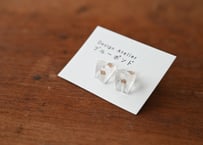 ブルーポンド｜ガラスペアピアス／14KG