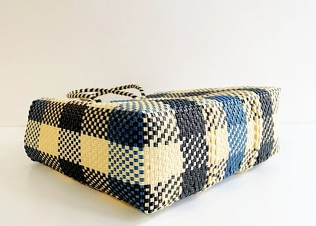 メキシコ｜手編みのメルカドバッグCHECK（M）