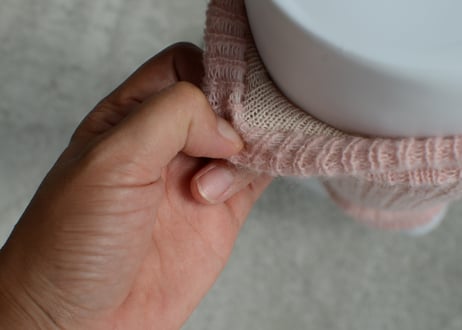 たむら靴下店｜Silk Layered Legwarmer シルク二重編みレッグウォーマー／チャコール