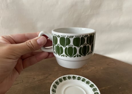 Egersund 'Grøn eikenøt' coffee sets