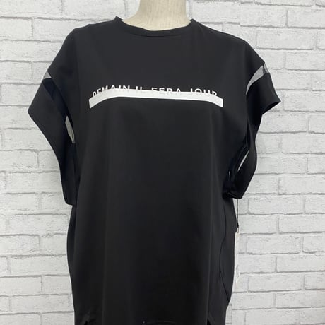 メッシュ配色ロゴT