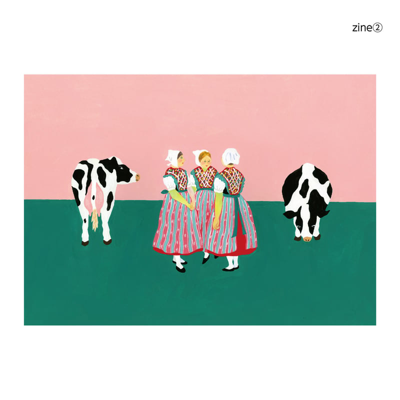 zine（作品集） 表紙「CAFE」 | Matsuo Reiko Illustration
