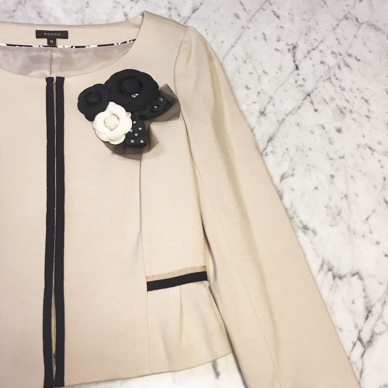 カメリアリボンコサージュ（黒） | peachever