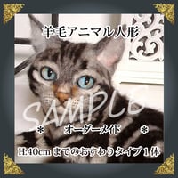 ご注文羊毛猫人形　座高約40㎝まで