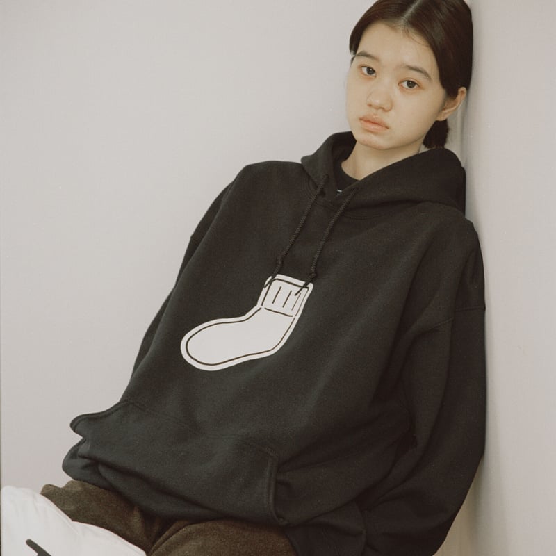 UP+N 21FW SWEAT HOODIE “SOX” (black) | N store