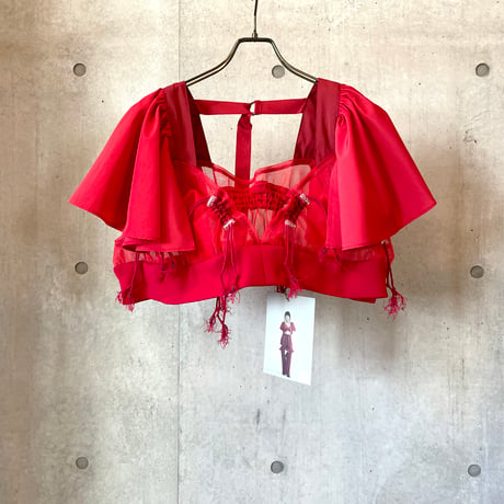 SHIROMA 24S/S RED oversized bra top