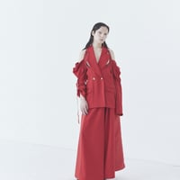SHIROMA 23-24A/W RED open shoulder peaked lapel jacket