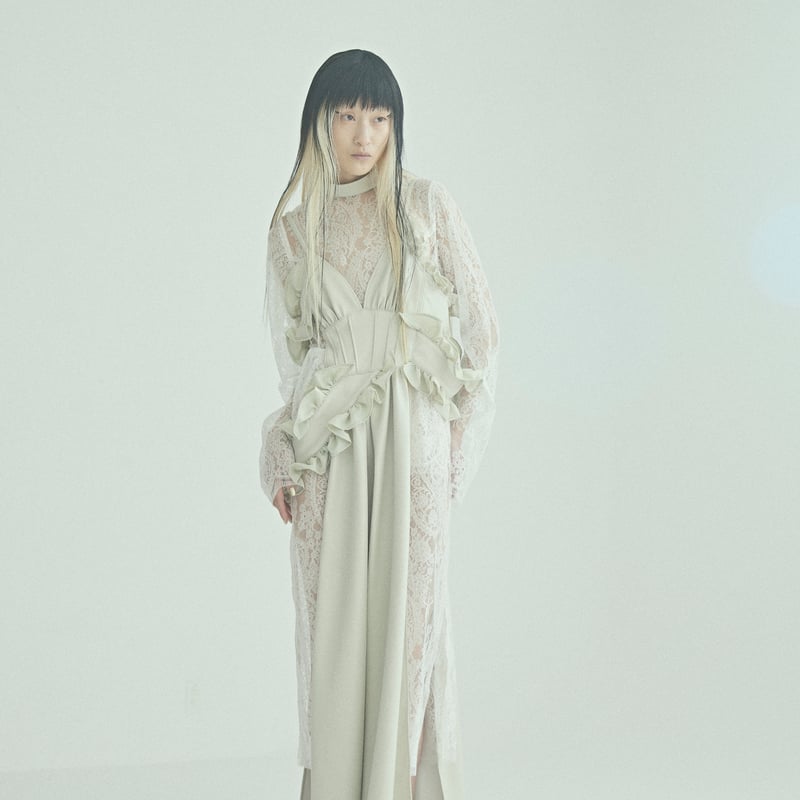 定価7万 SHIROMA シロマ 23SS チュールロングビスチェ ピンク 定価7万 SHIROMA シロマ 23SS チュールロングビスチェ ピンク