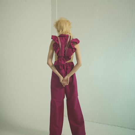 SHIROMA 24-25A/W compact ruffle jacket（silk）