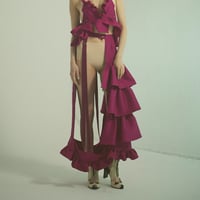 SHIROMA 24-25A/W decorative ruffle skirt（silk）