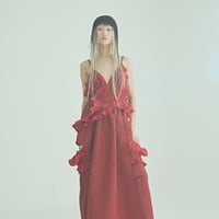 SHIROMA 24S/S RED frills slip dress