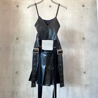 SHIROMA 24-25A/W pleats layered camisole（vegan leather）