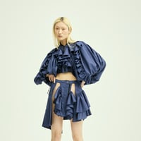 SHIROMA 25-26A/W frill bomber jacket