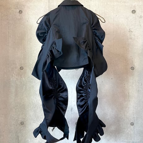 SHIROMA 24-25A/W decorative ruffle rider's jacket
