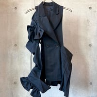 SHIROMA 24-25A/W decorative ruffle pleats jacket