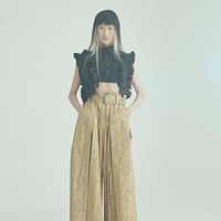 SHIROMA 24S/S frill grosgrain blouse
