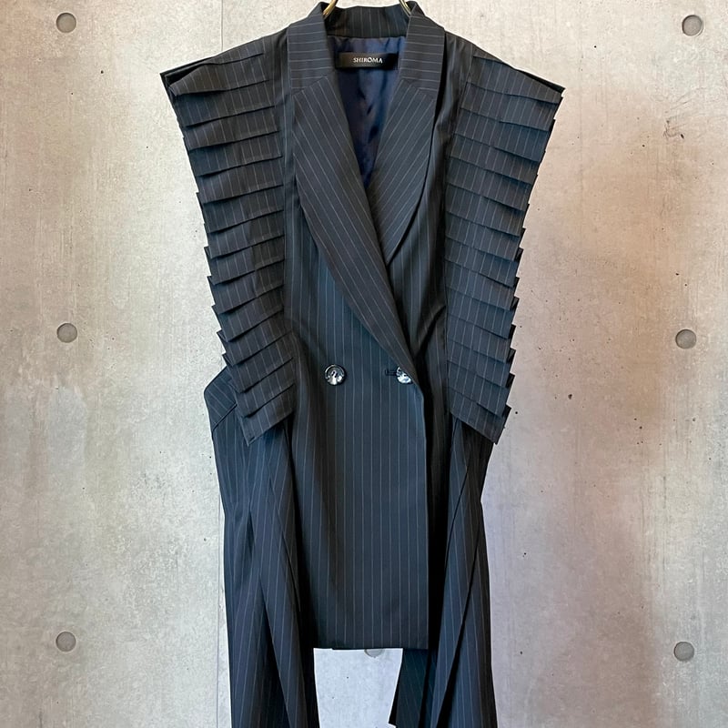 SHIROMA 25S/S side pleats jacket | gusucuma