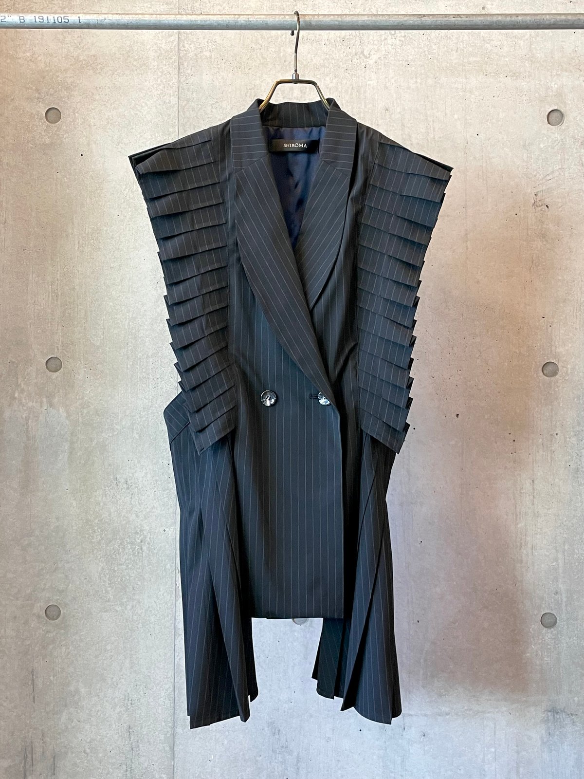 SHIROMA 25S/S side pleats jacket | gusucuma