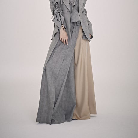 SHIROMA 21-22A/W LINER tuck wide pants