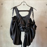 SHIROMA 25-26A/W satin Ribbon  blouse