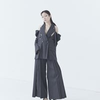 SHIROMA 23-24A/W open shoulder peaked lapel jacket