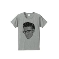 elvisダテメガネモノクロ（4.7ozTシャツ gray）