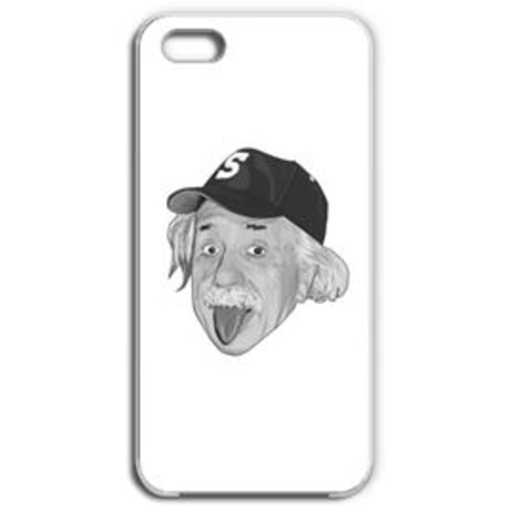 アルベルト・アインシュタイン・アウトドア モノクロ（iPhone6ケース）（iPhone5ケース）