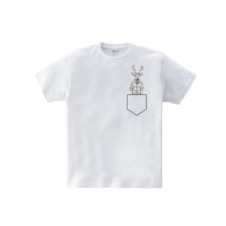 Deer pocket（5.6oz Tシャツ）