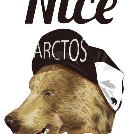 Nice KUMA（Tシャツ　white・ash）