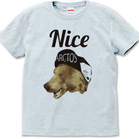 Nice KUMA（Tシャツ　white・ash）
