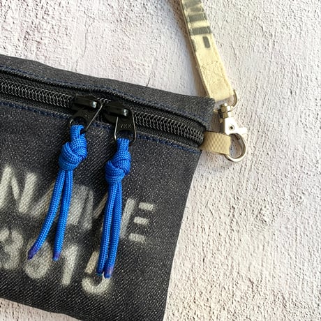 Bacio./Travel Pouch mini_Rigid Denim_Blue