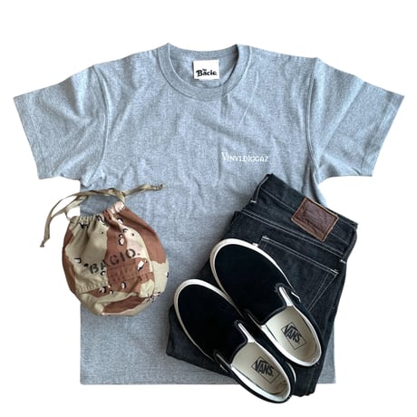 BACIO./VINYL DIGGAZ TEE_ GRAY