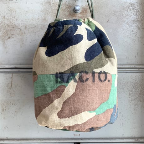 BACIO./DRAWSTRING BAG_GREEN CAMO