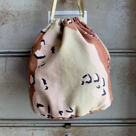 【一点物】BACIO./DRAWSTRING BAG_SAND CAMO