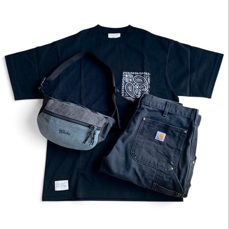 【ラスト1_Mサイズ】BACIO./BANDANNA POKET Tee_ BLACK