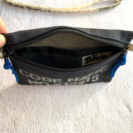Bacio./Travel Pouch mini_Rigid Denim_Blue