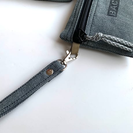 【一点物】BACIO./TRAVEL POUCH mini×2_GRAY DENIM