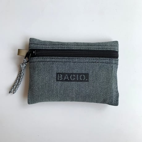 【一点物】BACIO./TRAVEL POUCH mini×2_GRAY DENIM
