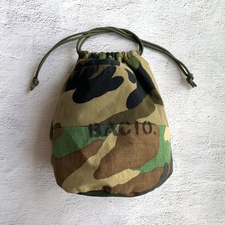 BACIO./DRAWSTRING BAG_GREEN CAMO