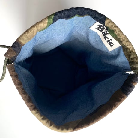 BACIO./DRAWSTRING BAG_GREEN CAMO