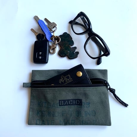 【一点物】BACIO./Travel Pouch mini_ARMY GREEN 02