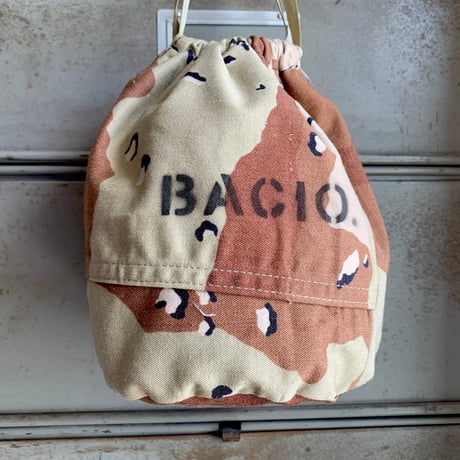 【一点物】BACIO./DRAWSTRING BAG_SAND CAMO