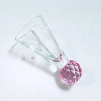 キラキラ東京切子　ぐい吞み　千代紙　ピンク　Cocktail