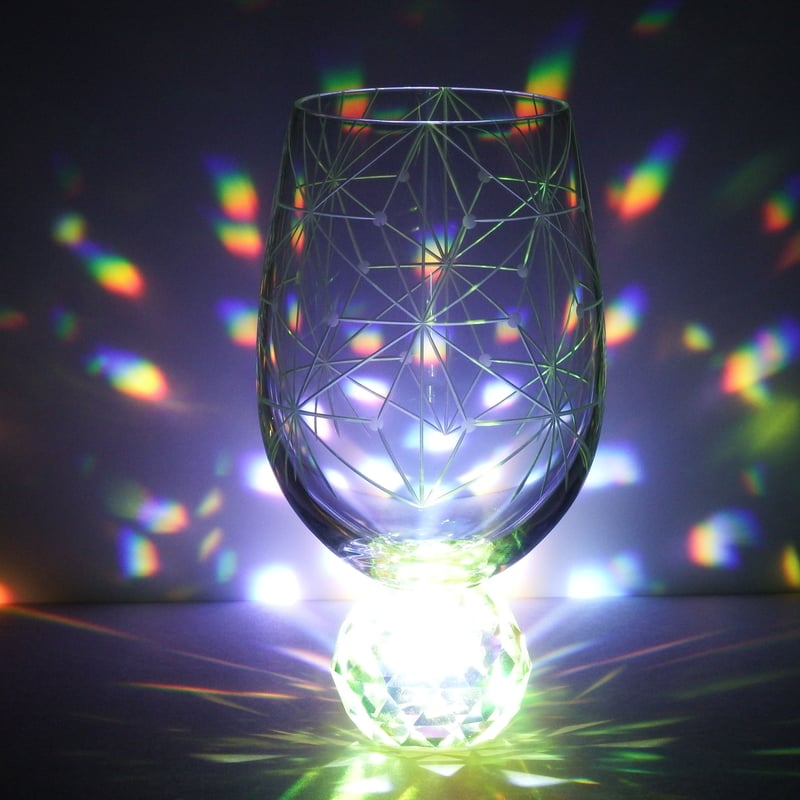 切子グラス　東京切子　虹が出る東京切子　千代紙 　グラス　虹　KILIKO 虹が出る東京切子 千代紙 グラス KILIKO 通販 5027023｜Creema