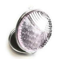 東京切子コンパクトミラー 流菊　Silver　アメジスト