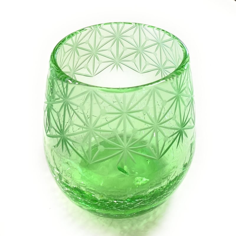 琉球ガラス たる 千代紙 ライトグリーン | 東京切子KILIKO・光学切子