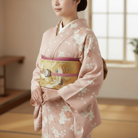 「招福・禍断（まがたち）」東京切子帯留め　組切子　月姫　クリアー・ブラック