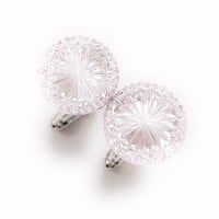 東京切子カフスボタン15　菊　アメジスト