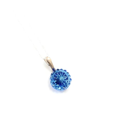 東京切子ネックレス  mini　菊　ブルー