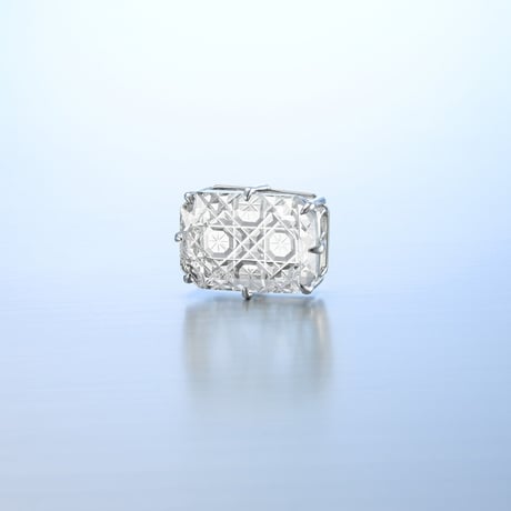 KILIKO　JEWELRY（東京切子）帯留め　天空　クリアー